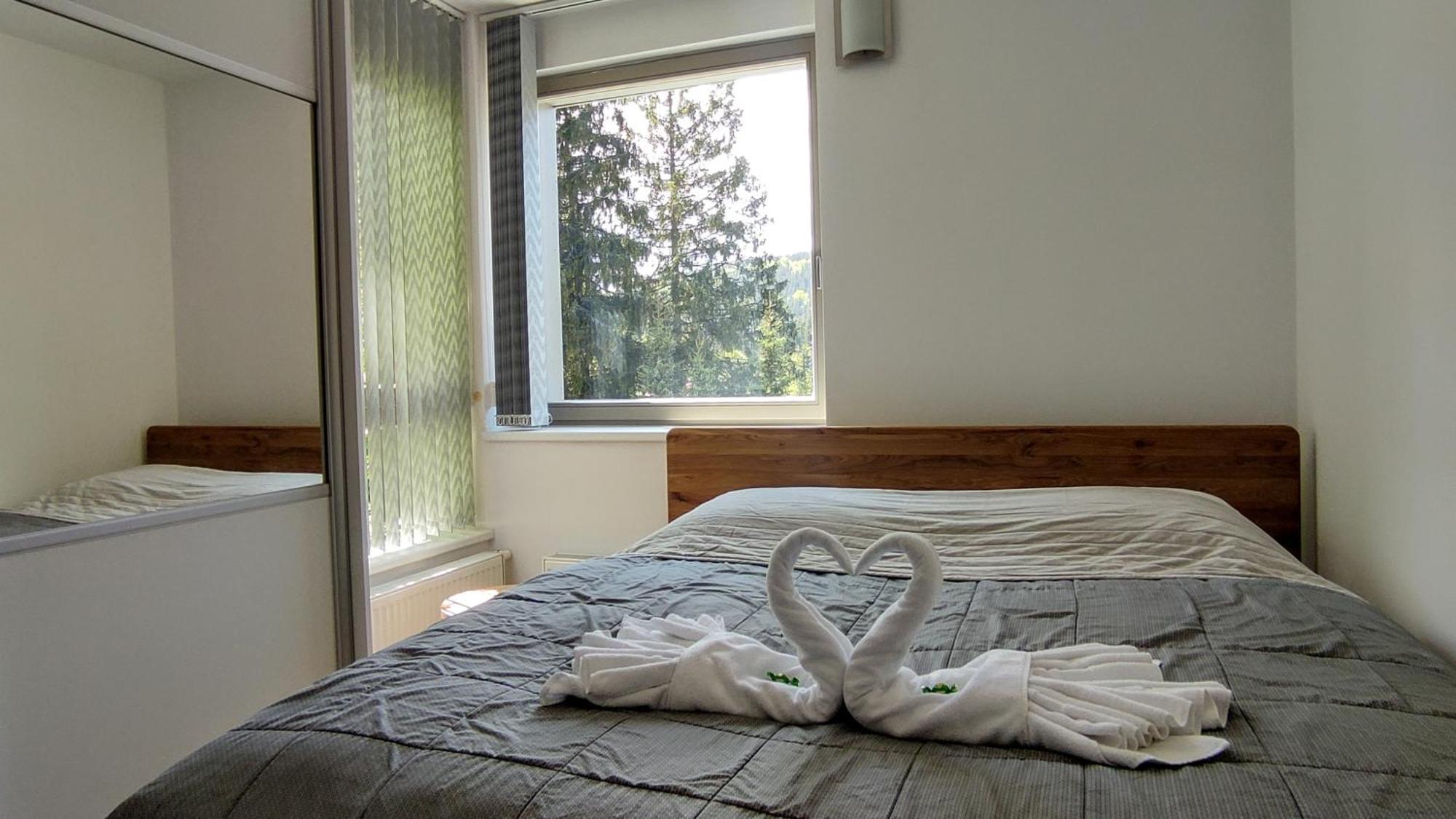 WELLNESS APARTMÁN RESIDENT HARRACHOV C308 Horský apartmán 2KK s velkou terasou a vlastním parkováním v garáži Harrachov Exterior foto
